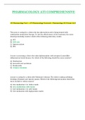 PHARMACOLOGY ATI COMPREHENSIVE STUDY GUIDE Q & A (Latest 2023 / 2024) 