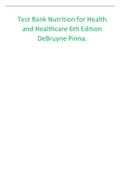Test Bank Nutrition for Health and Healthcare 6th Edition DeBruyne Pinna&period;&period;