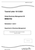 Global Business Management IB MNB3702