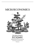Summary ECS2601 - Microeconomics Solution for Assignment 02 (2021) and LATEST Exam Pack