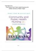 Test Bank - Community and Public Health Nursing&colon; Evidence for Practice &comma; 3rd Edition&lpar; Judith Healey Walsh&comma; 2024&rpar; All Chapters 1-25&vert;&vert; Latest Edition