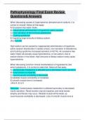 Pathophysiology Final Exam Review&colon; Questions& Answers&semi; Updated A Guide Solution
