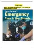 TEST BANK For Nancy Caroline&rsquo;s Emergency Care in the Streets&comma; 9th Edition by Nancy Caroline&comma; Verified Chapters 1 - 53&comma; Complete Newest Version