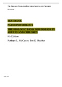 TEST BANK PATHOPHYSIOLOGY THE BIOLOGIC BASIS FOR DISEASE IN ADULTS AND CHILDREN 8th Edition Kathryn L. McCance, Sue E. Huether