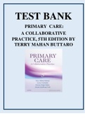 TEST BANK FOR PRIMARY CARE A COLLABORATIVE PRACTICE, 5TH EDITION BY TERRY MAHAN BUTTARO ALL CHAPTERS 1-250 COVERED