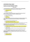 Nursing 403 COMMUNITY Final Exam Review-Questions and Answers 2020&sol;2021