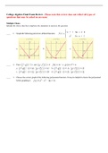 MATH MISC Algebra Final Exam Review