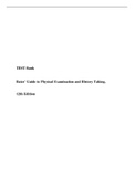 Bates&rsquo; Guide to Physical Examination and History Taking&comma; 12th Edition Test Bank &lpar;Chapters 1-Chapter-20&rpar;