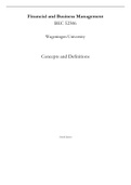 Definitions and Concepts of Financial and Business Management