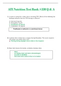Nutrition A-T-I Test Bank &plus;330 QUESTIONS & ANSWERS