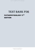 Porth's Essentials of Pathophysiology 5th Edition Test Bank Lenhe.