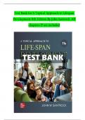 TEST BANK - A Topical Approach to Lifespan Development 11th Edition By John Santrock&comma; All Chapters 1 - 17&comma; Complete Newest Version