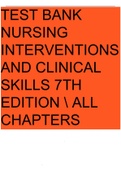 Test Bank For Nursing Interventions And Clinical Skills 7th Edition By Potter | Answers & Explanations
