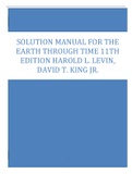 Solution manual for The Earth Through Time 11th Edition Harold L. Levin, David T. King Jr