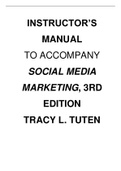 Solution manual for Social Media Marketing 3rd Edition by Tuten