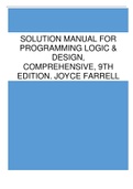 Solution Manual for Programming Logic & Design, Comprehensive, 9th Edition, Joyce Farrell