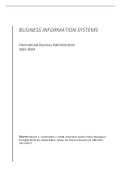 Summary Business Information System - Lecture Notes and Chapters IBA