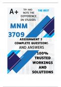 MNM3709 Assignment 2 &lpar;COMPLETE ANSWERS&rpar; Semester 2 2024 - DUE 11 September 2024