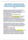 PAEA GENERAL SURGERY EOR EXAM  LATEST ACTUAL EXAM QUESTIONS WITH  VERIFIED DETAILED ANSWERS &lpar;GRADED  A&plus;&rpar;