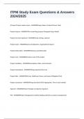ITPM Study Exam Questions & Answers 2024&sol;2025