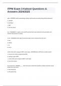 ITPM Exam 3 Kahoot Questions & Answers 2024&sol;2025