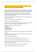 NUR2063 &sol; NUR 2063 &lpar;Latest 2024 &sol; 2025 Update&rpar; Essentials of Pathophysiology