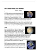 Applied Science: Unit 16, learning aim A.    (astronomy and space science)