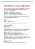 Hesi PN Practice Exam and Questions
