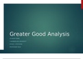 ETHC 445N Week 4 Assignment; Greater Good Analysis - Social Technology (Option Two