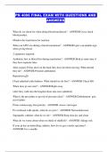 PN 4006 FINAL EXAM WITH QUESTIONS AND ANSWERS