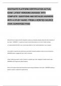 HOOTSUITE PLATFORM CERTIFICATION ACTUAL EXAM LATEST VERSIONS 2024&sol;2025 WITH COMPLETE QUESTIONS AND DETAILED ANSWERS WITH A STUDY GUIDE &sol; FROM A VERIFIED SOURCE &vert;100&percnt; GURANTEED PASS
