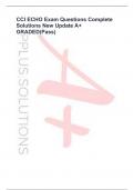 CCI ECHO Exam Questions Complete Solutions New Update A&plus;  GRADED&lpar;Pass&rpar;
