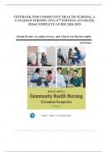 TESTBANK FOR COMMUNITY HEALTH NURSING&comma; A CANADIAN PERSPECTIVE 6TH EDITION &lpar;STAMLER&comma; 2024&rpar;&sol;COMPLETE GUIDE 2024-2025