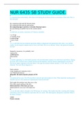 NUR 6435 SB STUDY GUIDE&period;&vert; COMPLETE GUIDE