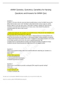 AMNH Genetics&comma; Genomics&comma; Genethics for Nursing Questions and Answers for AMNH Quiz