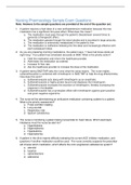Nursing Pharmacology Exam Questions