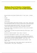Oklahoma Board of Dentistry Jurisprudence Exam Review Questions with Verified Solutions&period;Oklahoma Board of Dentistry Jurisprudence Exam Review Questions with Verified Solutions&period;