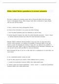 Older Adult Nclex questions & correct answers&period;