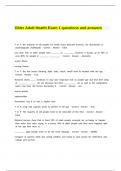 Older Adult Exams bundle questions with correct answers