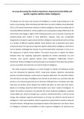 Psychology essay- The relative importance of general mental ability (g) and narrower, more specific cognitive abilities within intelligence