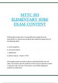 MTTC 103 Elementary sure exam content