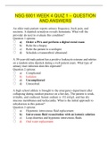 NSG 6001 WEEK 4 QUIZ 1 &ndash; QUESTION AND ANSWERS