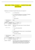 NSG 6001 FINAL EXAM 1 &ndash; QUESTION AND ANSWERS