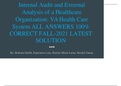 Internal Audit and External Analysis of a Healthcare Organization: VA Health Care System ALL ANSWERS 100% CORRECT FALL-2021 LATEST SOLUTION