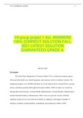 VA group project 1 ALL ANSWERS 100% CORRECT SOLUTION FALL-2021 LATEST SOLUTION GUARANTEED GRADE A+