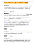 NURS 6660N FINAL EXAM WITH ANSWERS 