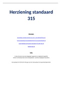 Herziening standaard 315 - belangrijkste wijzigingen