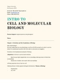 Class notes Intro to Cell and Molecular Biology (CELL1010) Campbell Biology in Focus, ISBN: 9780134710679