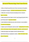 Advanced Pharmacology Final Exam   QUESTIONS & ANSWERS 2024 &lpar; A&plus; GRADED 100&percnt; VERIFIED&rpar;