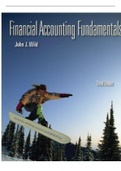 Test Bank for Financial Accounting Fundamentals 3rd Edition by Wild 